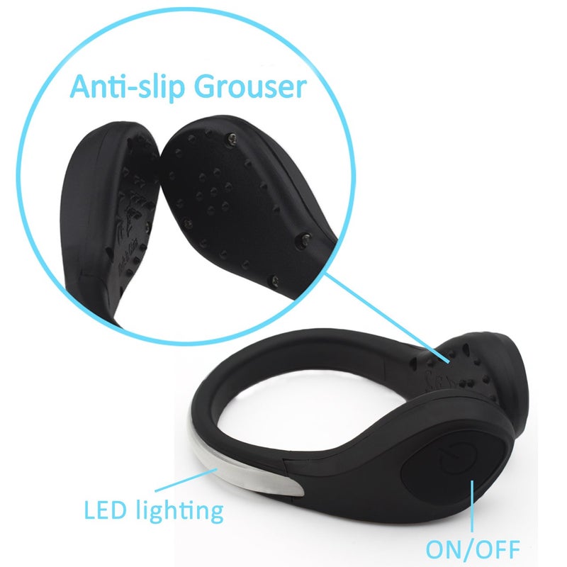 Benvo Shoe Clip Lights (2 Pack) Reflective Safety Night Running Gear for Runners Joggers Bikers Walkers, Color Changing RGB Strobe and Steady Color Flash Mode, Water Resistant and Bonus Screw Driver - Image 2